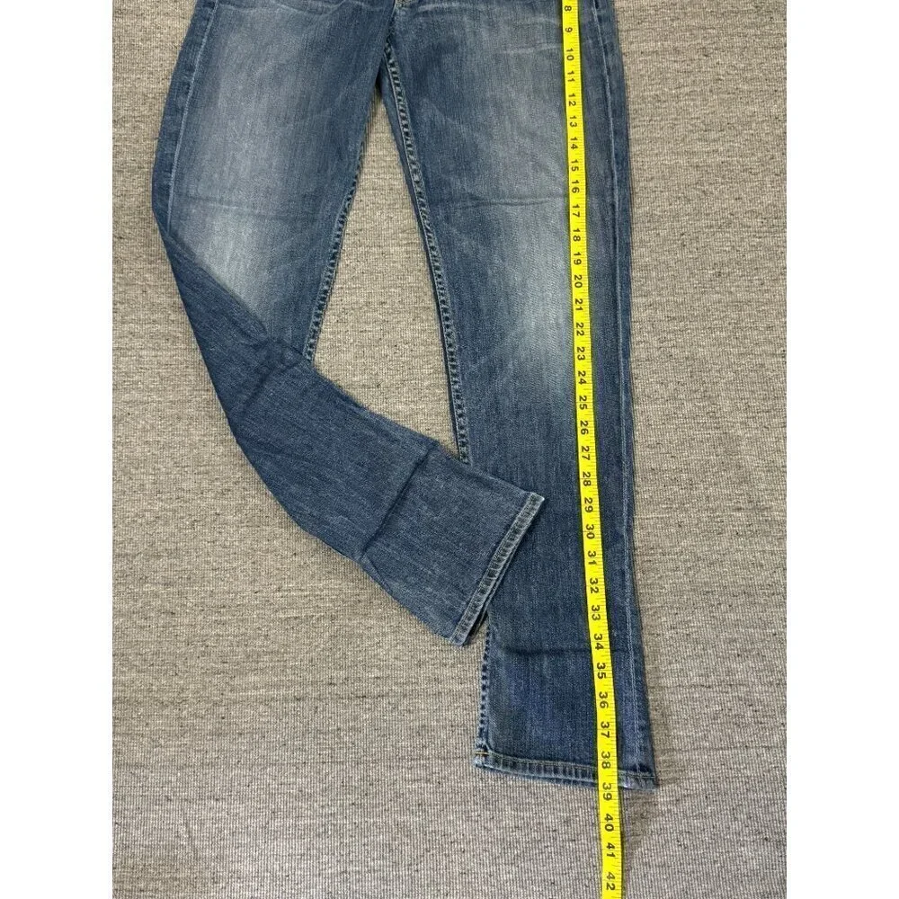 Hudson Blue Denim Skinny Jeans Women’s Mid Rise Size 30 x 30 Made in USA - Picture 8 of 16